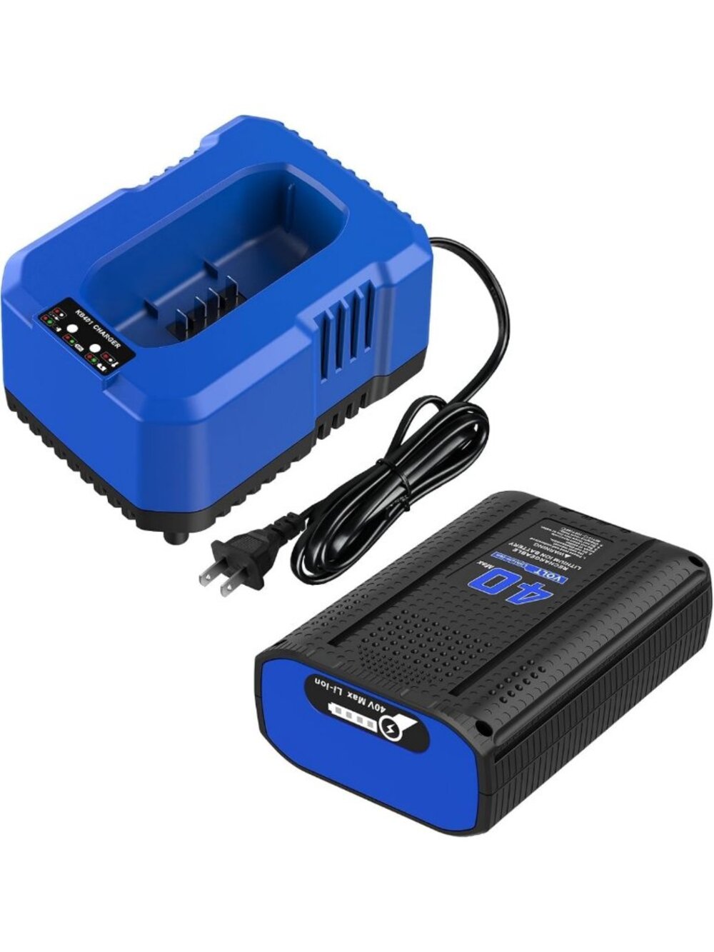 40V Replacement Battery & Charger Kit - 4.0Ah for Cordless Power Tools